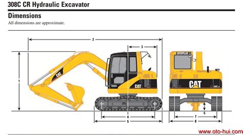 cat 308|cat 308 dimensions.